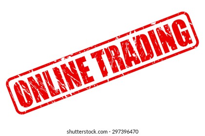 ONLINE TRADING red stamp text on white