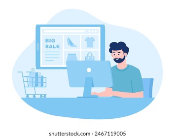 Ilustración plana de concepto de tendencia de servicios de trading en línea