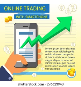 Online Trading With Smartphone Template