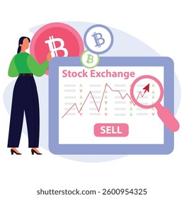 online trading Vector Illustration Which can easily modify or edit

