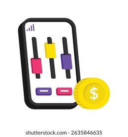 Online Trading Vector style icon. Eps 10 file