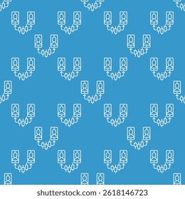 Online Trading via Smartphone vetor conceito linear sem emenda padrão