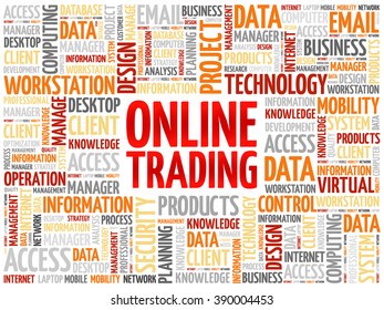 Online Trading word cloud concept