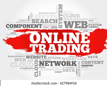 Online Trading word cloud concept