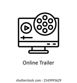 Icono de contorno del vector del rastreador en línea para web aislada en el archivo EPS 10 de fondo blanco