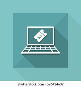 Online train ticket - Vector icon for computer website or application