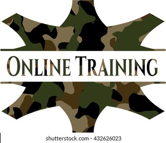 Online Training camouflaged emblem