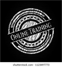 Online Training chalk emblem