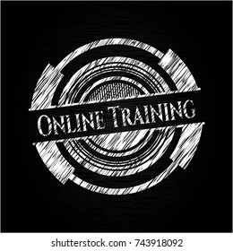 Online Training chalk emblem