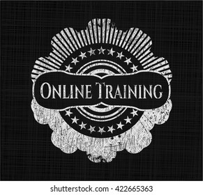 Online Training with chalkboard texture