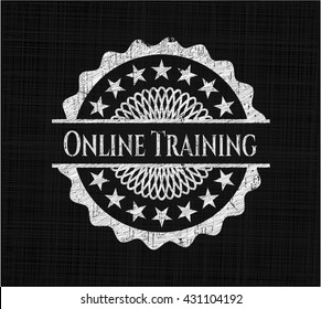 Online-Schulung mit Chalkboard-Struktur