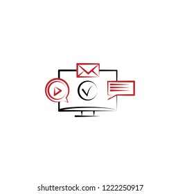 online training and courses 2 colored line icon. Simple colored element illustration. online training and courses outline symbol design from edecutaion set