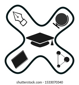 Online training courses, online book, tutorials. Education concept. Vector modern illustration. Flat design.