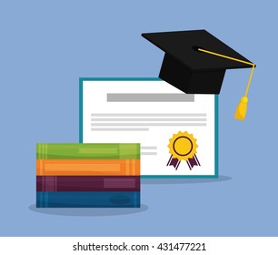 Online training design. Education concept. Colorful illustration