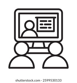 Online Training  Icon Element for Design