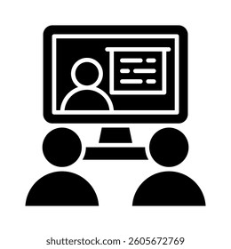 Online Training Icon Element for Design