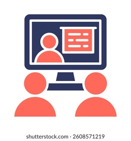 Online Training Icon Element for Design