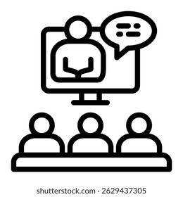 Online Training Icon Element For Design