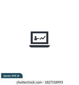 Logo-Vorlage für das Design von Online-Schulungssymbolen