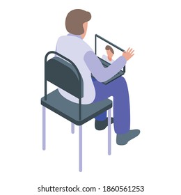 Online training icon. Isometric of online training vector icon for web design isolated on white background