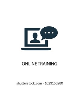 Online Training Icon. Simple Element Illustration. Online Training Symbol Design From ELearning Collection. Can Be Used In Web And Mobile.