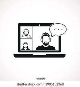 Online Training icon. Simple element illustration. Online Training symbol design from eLearning collection. 