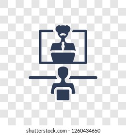 online training icon. Trendy online training logo concept on transparent background from E-learning and education collection