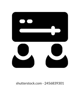online training icon. vector glyph icon for your website, mobile, presentation, and logo design.