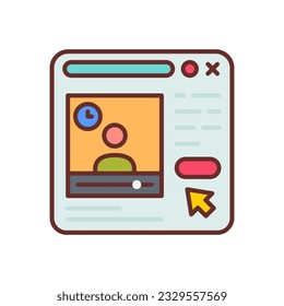 Online Training icon in vector. Illustration
