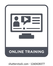 online training icon vector on white background., online training simple element illustration