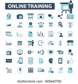 Symbole für Online-Schulungen
