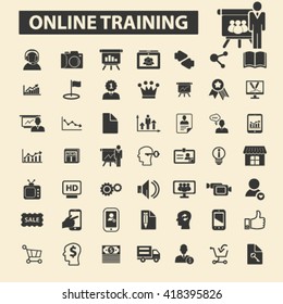iconos de formación en línea
