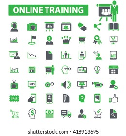 iconos de formación en línea
