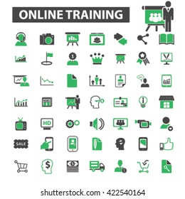 iconos de formación en línea
