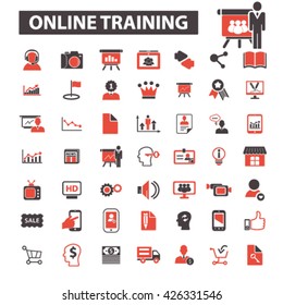 Symbole für Online-Schulungen
