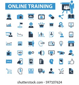 online training icons
