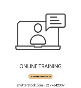 online training icons  symbol vector elements for infographic web