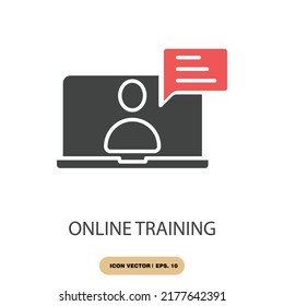 online training icons  symbol vector elements for infographic web