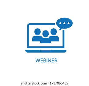 Online Training icon.webinar icon. Simple element illustration. Online Training symbol design from eLearning collection. Can be used in web and mobile.