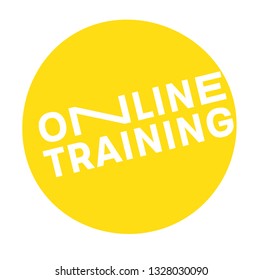 Online Training label on white background