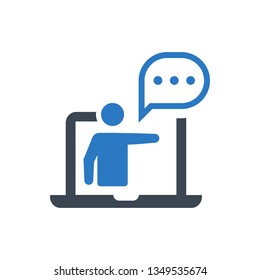 Online training lecture icon