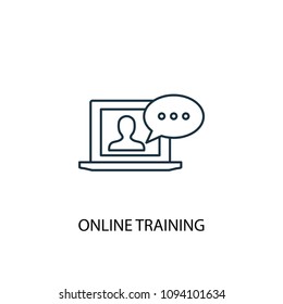 Online Training line icon. Simple element illustration. Online Training symbol design from eLearning collection. Can be used in web and mobile.