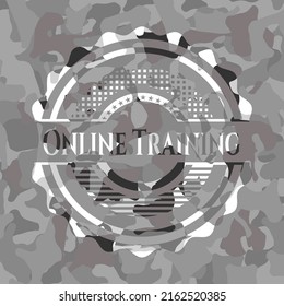 Online Training On Grey Camo Texture 