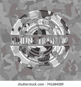 Online Training on grey camo pattern