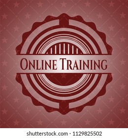 Online Training retro red emblem