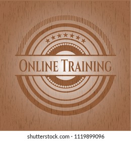 Online Training retro wood emblem