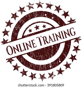 Online Training rubber grunge texture seal