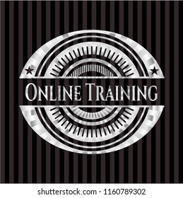 Online Training silvery badge or emblem