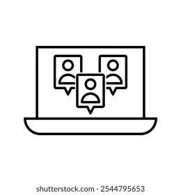 Online Training vector icon. webinar illustration sign. conference symbol.