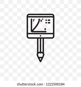 online training vector linear icon isolated on transparent background, online training transparency concept can be used for web and mobile
